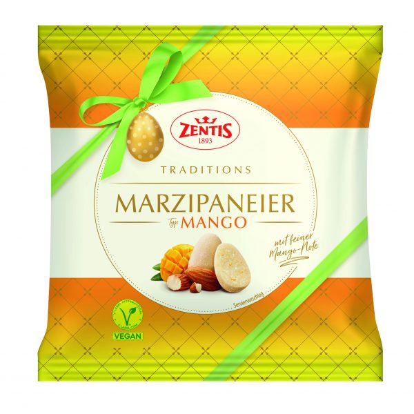 4062432006391 Zentis Marzipan Eier Typ Mango, 125g Beutel